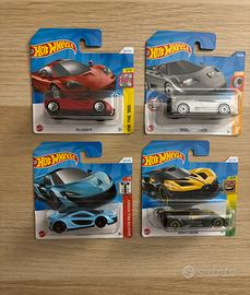 Lotto 4 hot wheels McLaren e Bugatti