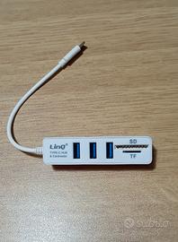 Hub USB-C Adattatore 5-1 Multiporta USB  LinQ