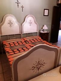 Letto matrimoniale in ferro shabby