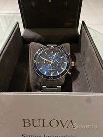 Orologio Bulova quadrante blu e oro