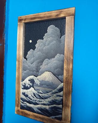 walldecor onde Giapponesi in rilievo