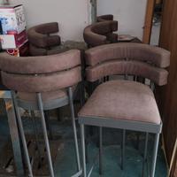 Set Sgabelli Alti Design Industriale - Ecopelle