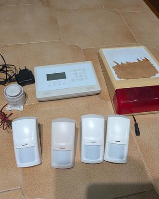 Kit Allarme GMS Centralina Sensori PIR Sirena