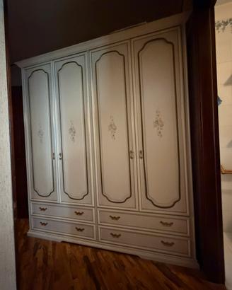 Armadio vintage 4 ante con cassetti