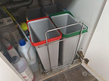 Bidoni Differenziata Sottolavello 4×8 L Estraibili