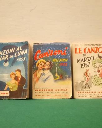 MESSAGGERIE MUSICALI LIBRETTI D'EPOCA-ANNI 50