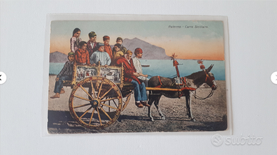 cartolina carretto carro siciliano sicilia palermo