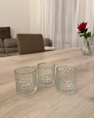 Set di 3 porta candele – misura media