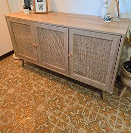 Buffet credenza cannage 120x39x70cm naturale