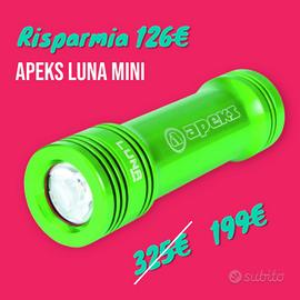 Torcia sub Apeck Luna mini Verde