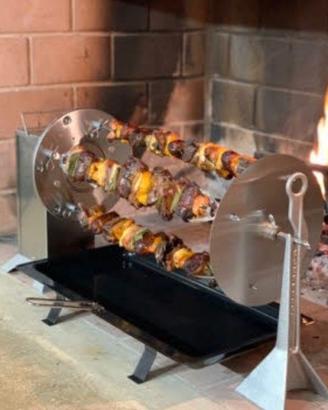 Girarrosto Satellitare Planetario 5 Spiedi + forc.