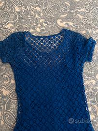 Abito blu elettrico taglia S