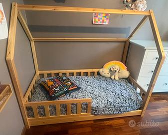 Letto casetta bambini e materasso ortopedico
