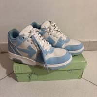 off-white scarpe bianche e azzurre