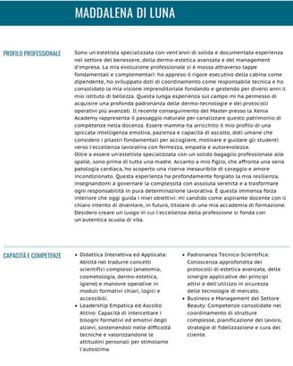 Docente di estetica- Beauty specialist