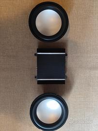 2X Subwoofer 10 Pollici con Amplificatore.