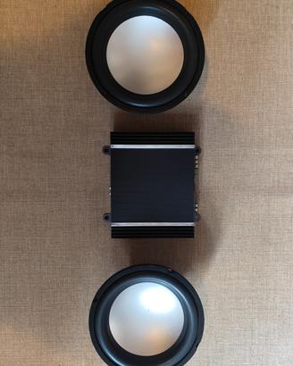 2X Subwoofer 10 Pollici con Amplificatore.