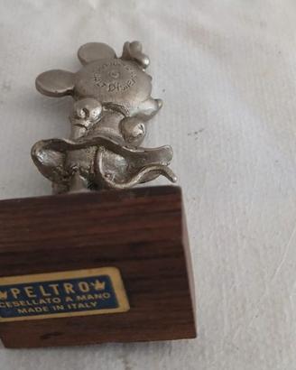 Minnie Peltro Walt Disney Base Legno