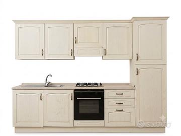 Cucina bianca con elettrodomestici 2,5m lunga