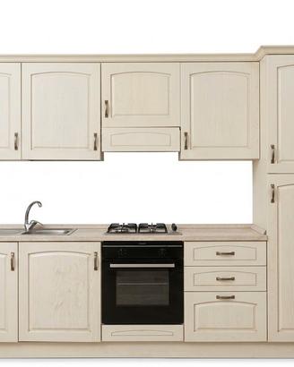 Cucina bianca con elettrodomestici 2,5m lunga