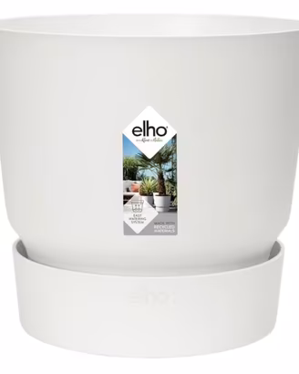 Vaso con sottovaso plastica bianco