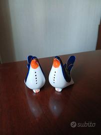 Coppia saliere vintage uccellini porcellana URSS