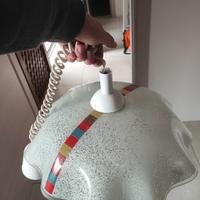 lampadario in vetro da cucina