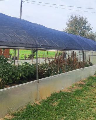 Archi per serra 5x12 m con telo ombreggiante