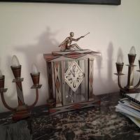Orologio e candelabri deco'