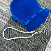 Bracciale tennis argento 925 bianco regolabile