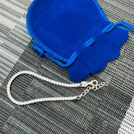 Bracciale tennis argento 925 bianco regolabile