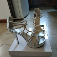 Scarpa da sera argento Alesya tg 39 come nuove