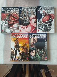 manga L'attacco dei giganti/Attack on titan n. 1-5