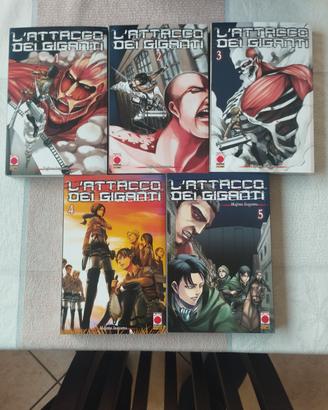manga L'attacco dei giganti/Attack on titan n. 1-5