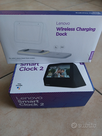 Lenovo smart clock 2 + Lenovo wireless charging D - Telefonia In vendita a  Venezia