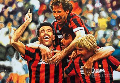 Milan 1988 Baresi Virdis Gullit Poster San Siro