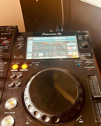 Console dj pioneer mixer djm 700 + coppia xdj 700