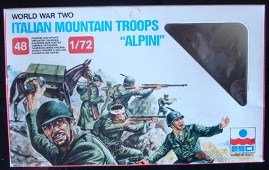 SET SOLDATINI ESCI 2°GM "ALPINI" SCALA 1/72