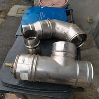 tubi stufa inox  da 130/100/80