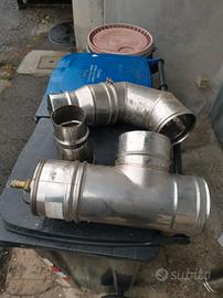 tubi stufa inox  da 130/100/80