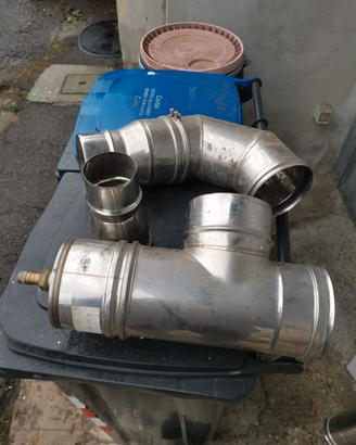 tubi stufa inox  da 130/100/80