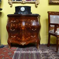 Comò intarsiato stile Luigi XV Rococò