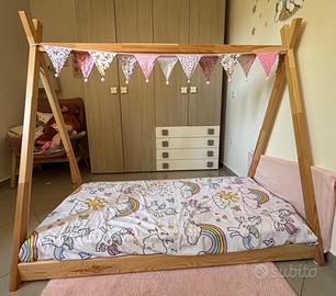 Lettino montessoriano tenda