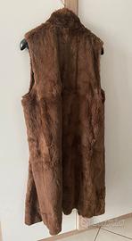 Gilet Smanicato Lungo in Vera Pelliccia di Castoro