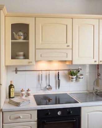 Cucina classica lineare con piano a induzione