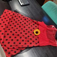 vestito da coccinella taglia 8-10 anni nuovo