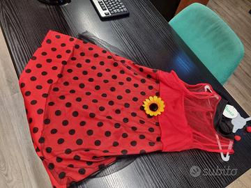 vestito da coccinella taglia 8-10 anni nuovo