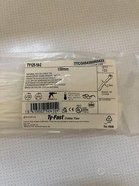 5000 fascette bianche lunghezza 150mm x 2,5mm