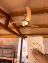 Lampadario con ventilatore con telecomando