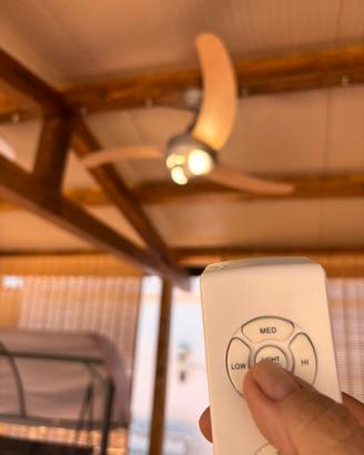 Lampadario con ventilatore con telecomando
